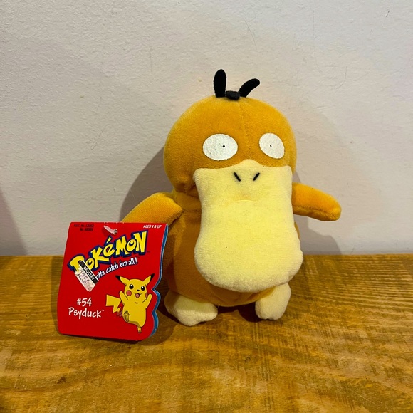 Pokémon hasboro VTG 1999 psyduck mini plush toy NWT - Picture 1 of 5